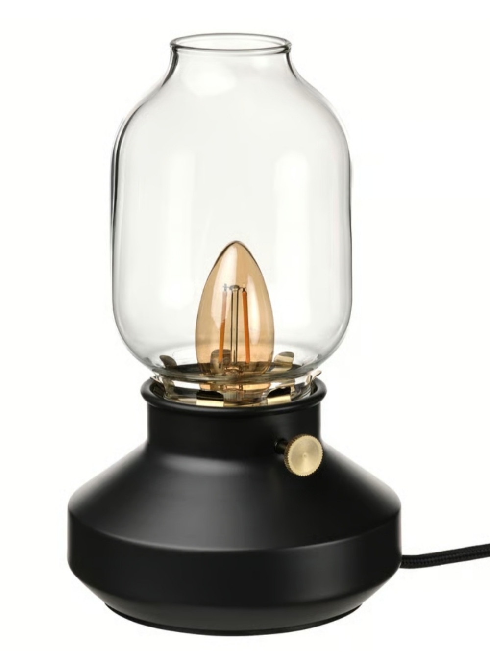 Ikea TÄRNABY Table lamp, dimmable anthracite 10 " Moody Farmhouse Rustic Cottage